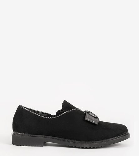 Fekete masnival díszített csúszásmentes cipő 239-1